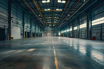 Empty warehouse interior