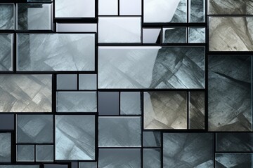 abstract glass tiles background color black