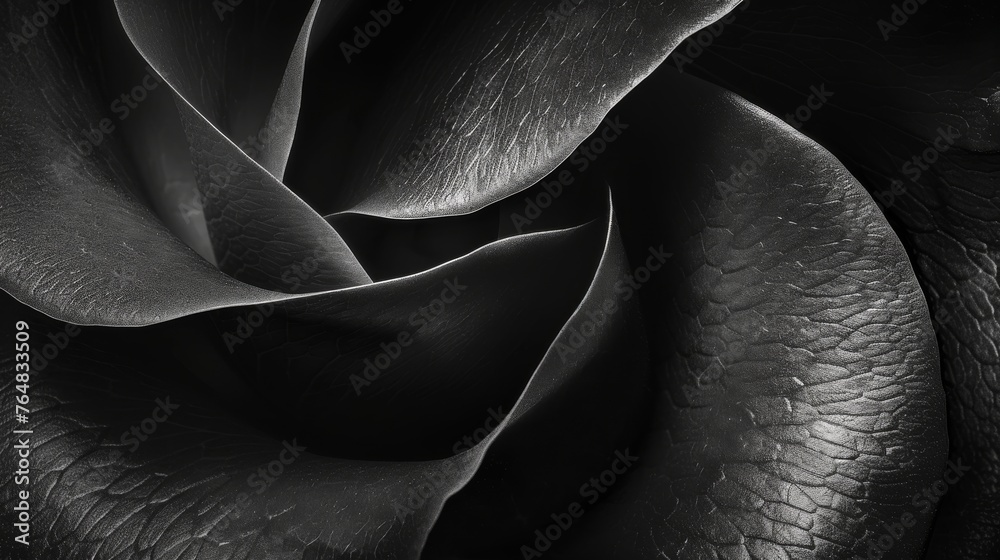 Poster an abstract, monochromatic photo captures a floral pattern with emphasis on curves and textures