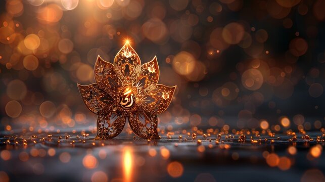 A traditional Arabic calligraphy greeting card in the Arabic language, translated as Happy New Year. Used for a new year or a religious celebration. A premium greeting calligraphy type.