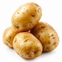potatoes isolated on white background
