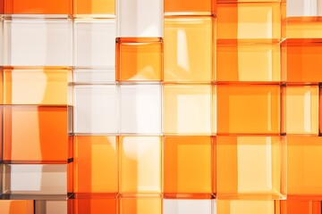 abstract glass tiles background color orange
