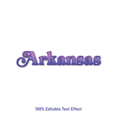 Arkansas text effect vector. Editable college t-shirt design printable text effect vector. 3d text effect vector.