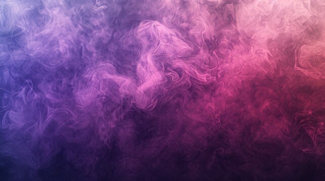 A swirling fog in shades of pink, magenta, and purple against a hazy dark background, evoking a sense of mystery or fantasy