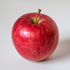 red healthy apple on white background 