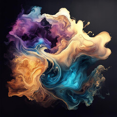 Blurred luxury abstract background using alcohol ink technique