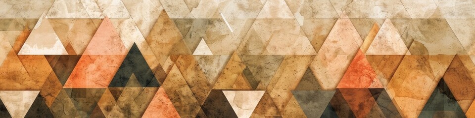 an array of triangles forming a captivating pattern against a muted, solid background. Copy space beckons for personalized elements or text overlays.