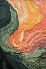 an abstract quilt made of rose and green colors, in the style of naturalistic landscape backgrounds