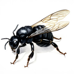 black carpenter bee clipart сreated with Generative Ai