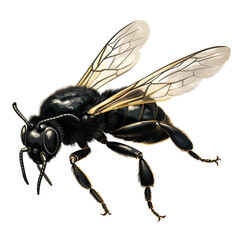 black carpenter bee clipart сreated with Generative Ai