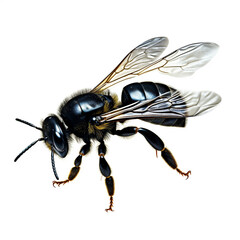 black carpenter bee clipart сreated with Generative Ai