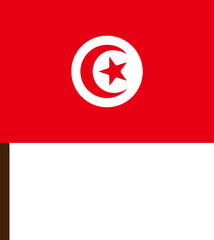 tunisia, flag, vector, red, patriotic,