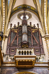 an old pipe organ at the basilica of montserrat in catalonia spain