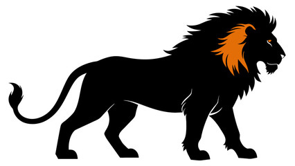 Lion Head Silhouette Vector Illustration