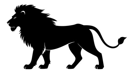 Lion Head Silhouette Vector Illustration