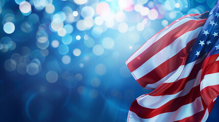 Illustration of USA flag, Independence day of America, 4 of july happy independence day, labor day,...