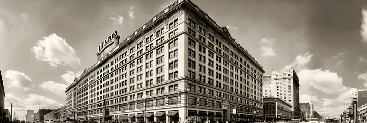 Historic Elegance: The JL Hudson Department Store in 20th Century Detroit - obrazy, fototapety, plakaty