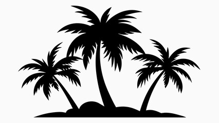 Iconic Palm: Silhouette Vector Illustration