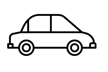 Fototapeta na wymiar Car front line icon. Simple outline style sign symbol. Auto, view, sport, race, transport concept.