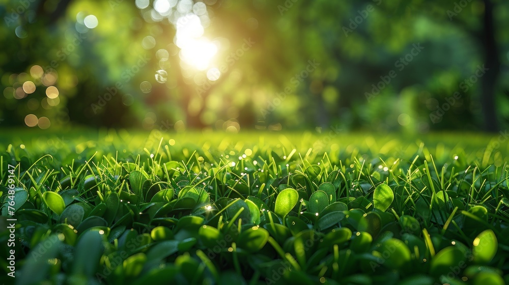 Poster grass with a shallow depth of field (fresh green grass).
