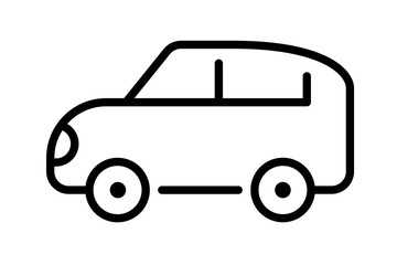 Car front line icon. Simple outline style sign symbol. Auto, view, sport, race, transport concept.