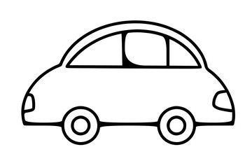 Fototapeta na wymiar Car front line icon. Simple outline style sign symbol. Auto, view, sport, race, transport concept.