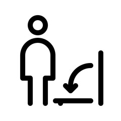 Changing board line icon. Vector graphics