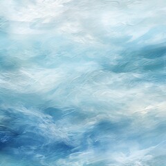 Fototapeta na wymiar Azure and white painting with abstract wave patterns