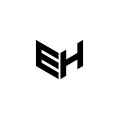 EH letter logo design with white background in illustrator. Vector logo, calligraphy designs for logo, Poster, Invitation, etc.