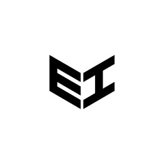 EI letter logo design with white background in illustrator. Vector logo, calligraphy designs for logo, Poster, Invitation, etc.