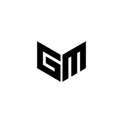 GM letter logo design with white background in illustrator. Vector logo, calligraphy designs for logo, Poster, Invitation, etc.
