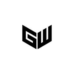 GW letter logo design with white background in illustrator. Vector logo, calligraphy designs for logo, Poster, Invitation, etc.