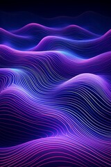 Beige and purple waves background, in the style of technological art