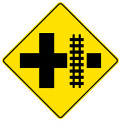 Railroad crossing sign