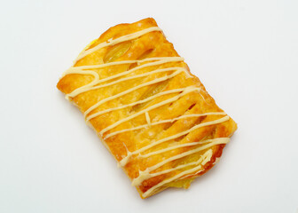 Delicious lemon white chocolate strudel