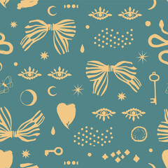 Vector hand drawn doodles seamless pattern. - 764882381