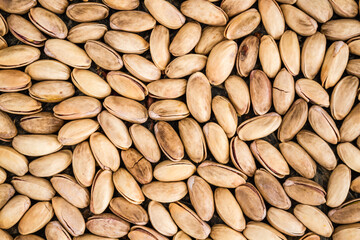 Large Number of Pistachio Nuts Creating a Texture, Background