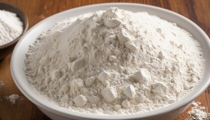 Fototapeta na wymiar All-purpose flour in a bowl