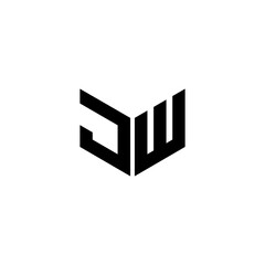 JW letter logo design with white background in illustrator, cube logo, vector logo, modern alphabet font overlap style. calligraphy designs for logo, Poster, Invitation, etc.