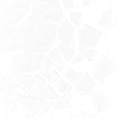 White broken pieces isolated on transparent png.
