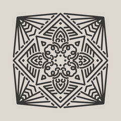 Abstract Mandala. Circular pattern in form of mandala for Henna, Mehndi, tattoo, decoration. Oriental pattern, vector illustration.