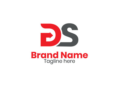 Initial Letter ds triangle logo design sd vector logo designs, ds logo