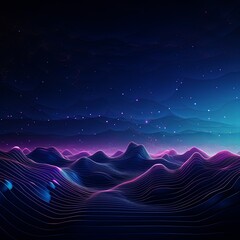 Blue and purple waves background, in the style of technological art