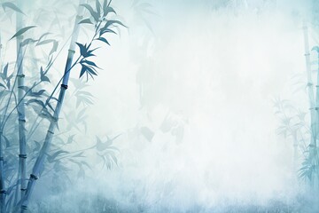 blue bamboo background with grungy text
