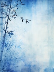 blue bamboo background with grungy text