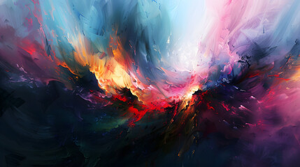 Abstract Scenic Art: Tranquil Landscapes Unveiled in Colorful Creation
