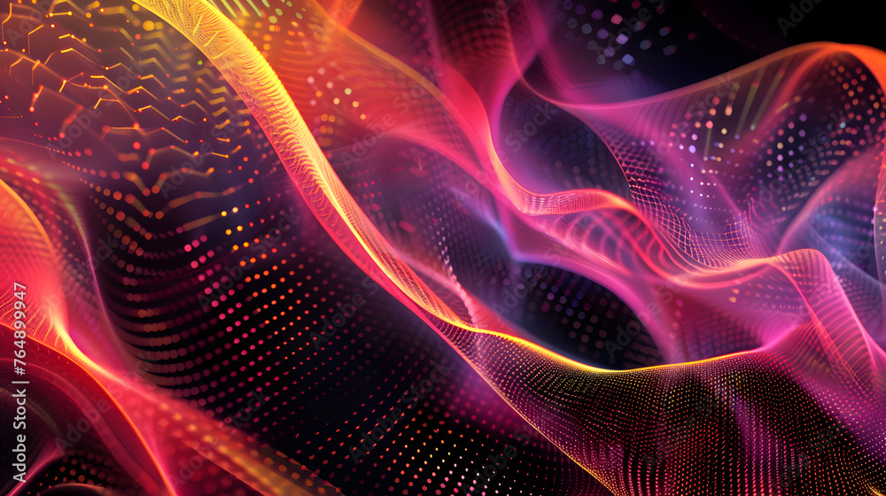 Poster abstract geometric patterns and shapes background with repeating elements.