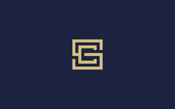 letter sc with square logo icon design vector design template inspiration