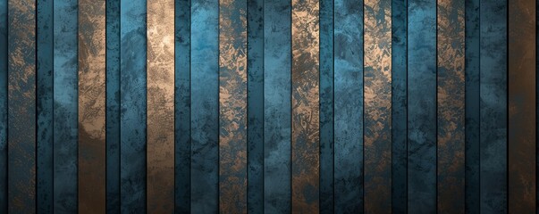 Blue strips and dark brown stripes wallpaper design - obrazy, fototapety, plakaty