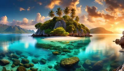 a pretty island in the clear sea_2
